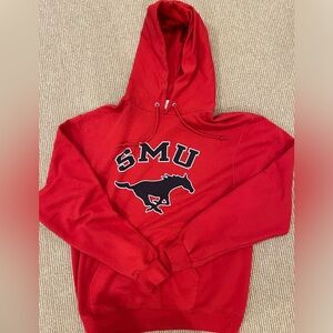 SMU Southern Methodist University Champion Hoodie in red, size Medium EUC